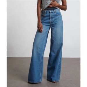 Boyish The Jovi Jeans Rio Bravo High Rise Wide Leg Rigid Denim Sz 28 NWT